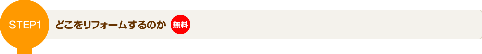 STEP1 どこをリフォームするのか(無料)